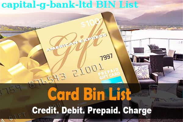 BIN Danh sách Capital G Bank, Ltd.