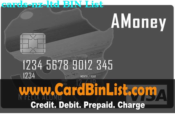 BIN Danh sách Cards Nz, Ltd.