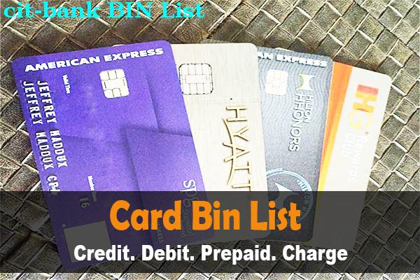 BIN List Cit Bank