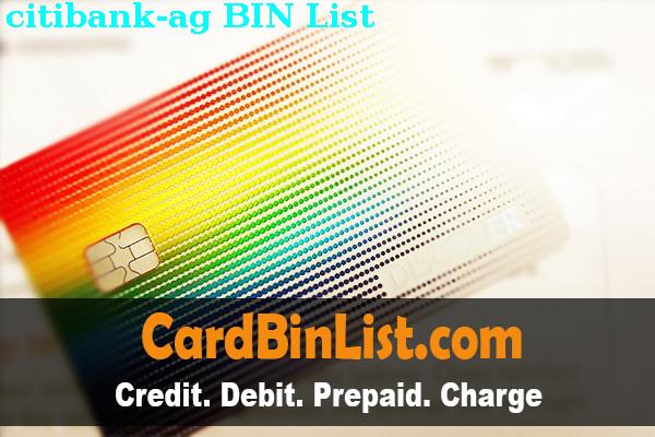 Lista de BIN Citibank Ag