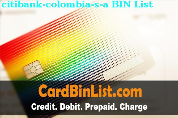 BIN Danh sách Citibank Colombia, S.a.