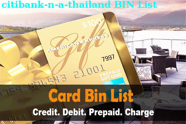 BIN Danh sách Citibank N.a., Thailand