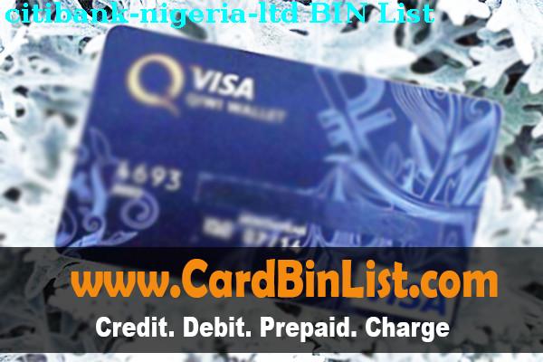 BIN List Citibank Nigeria, Ltd.