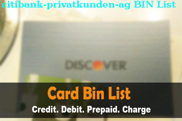 BIN List Citibank Privatkunden Ag