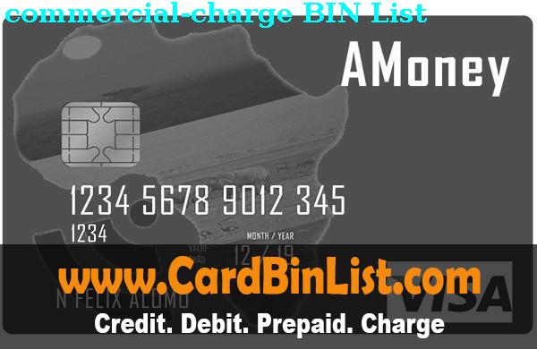 BIN List COMMERCIAL CHARGE