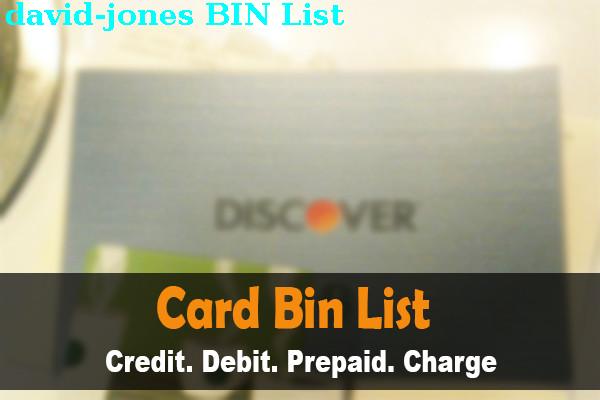 Lista de BIN David Jones