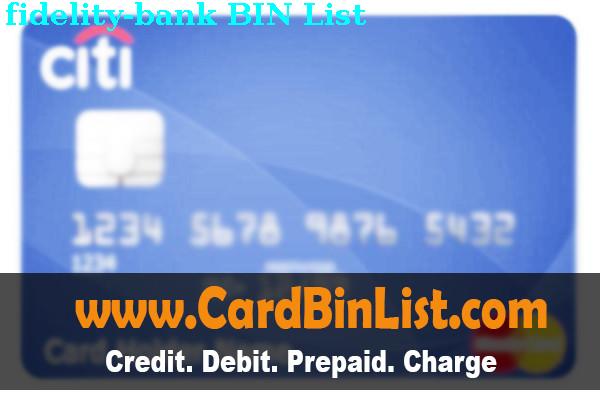 BIN List Fidelity Bank