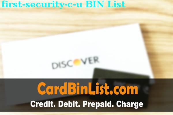 BIN List First Security C.u.