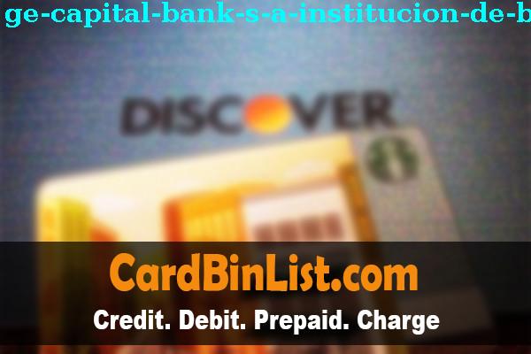 Lista de BIN Ge Capital Bank S.a., Institucion De Banca Multiple-ge Capital Grupo Financ.