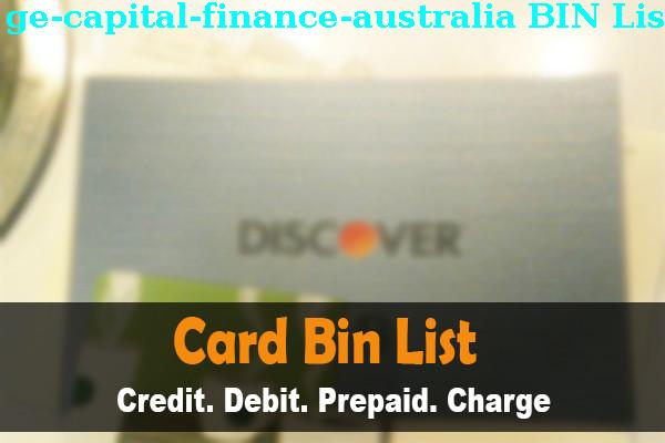BIN List Ge Capital Finance Australia