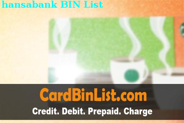 BIN列表 Hansabank