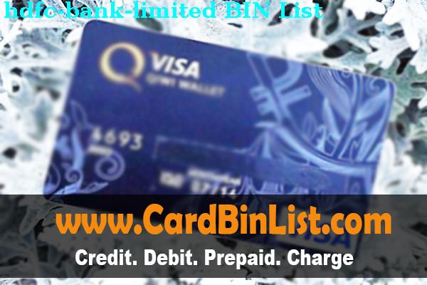BIN List Hdfc Bank Limited