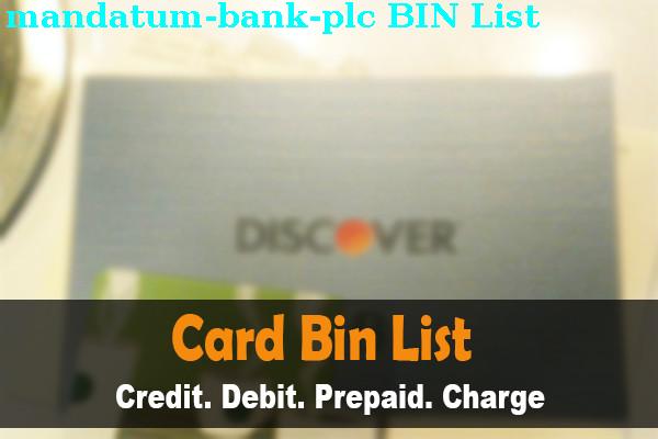 Lista de BIN Mandatum Bank Plc