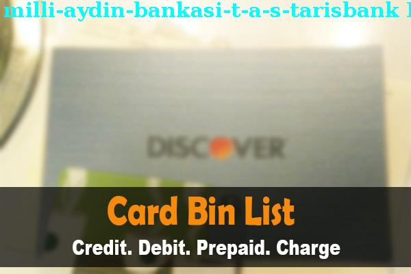 BIN 목록 Milli Aydin Bankasi T.a.s. Tarisbank