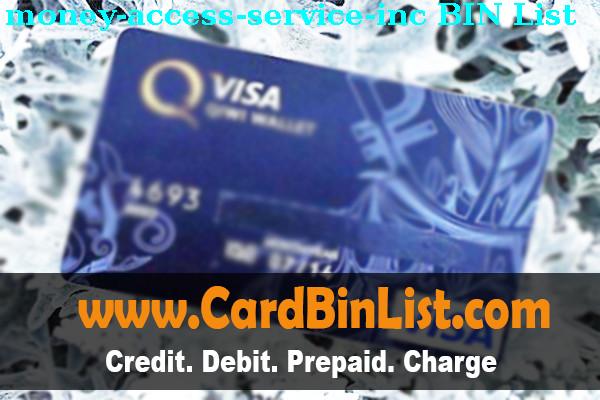 BIN List Money Access Service, Inc.