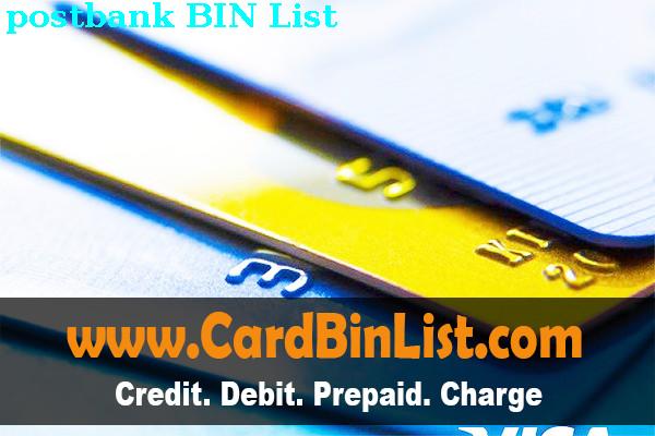 BIN Danh sách Postbank