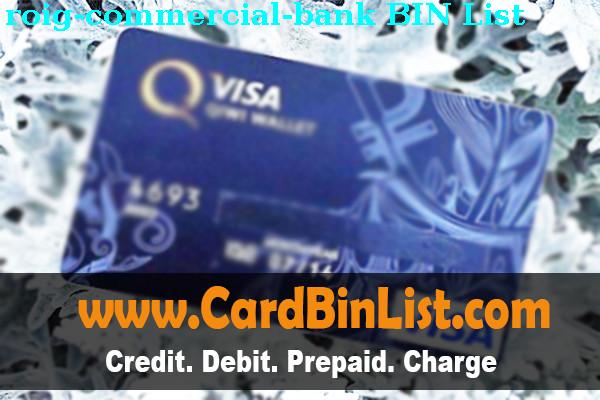 BIN List Roig Commercial Bank