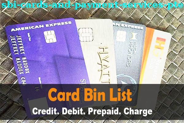 Список БИН SBI CARDS AND PAYMENT SERVICES PTE, LTD.