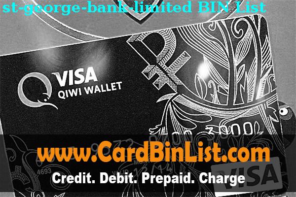 BIN List St. George Bank Limited