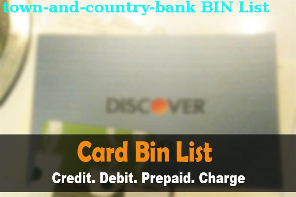 BIN List Town And Country Bank